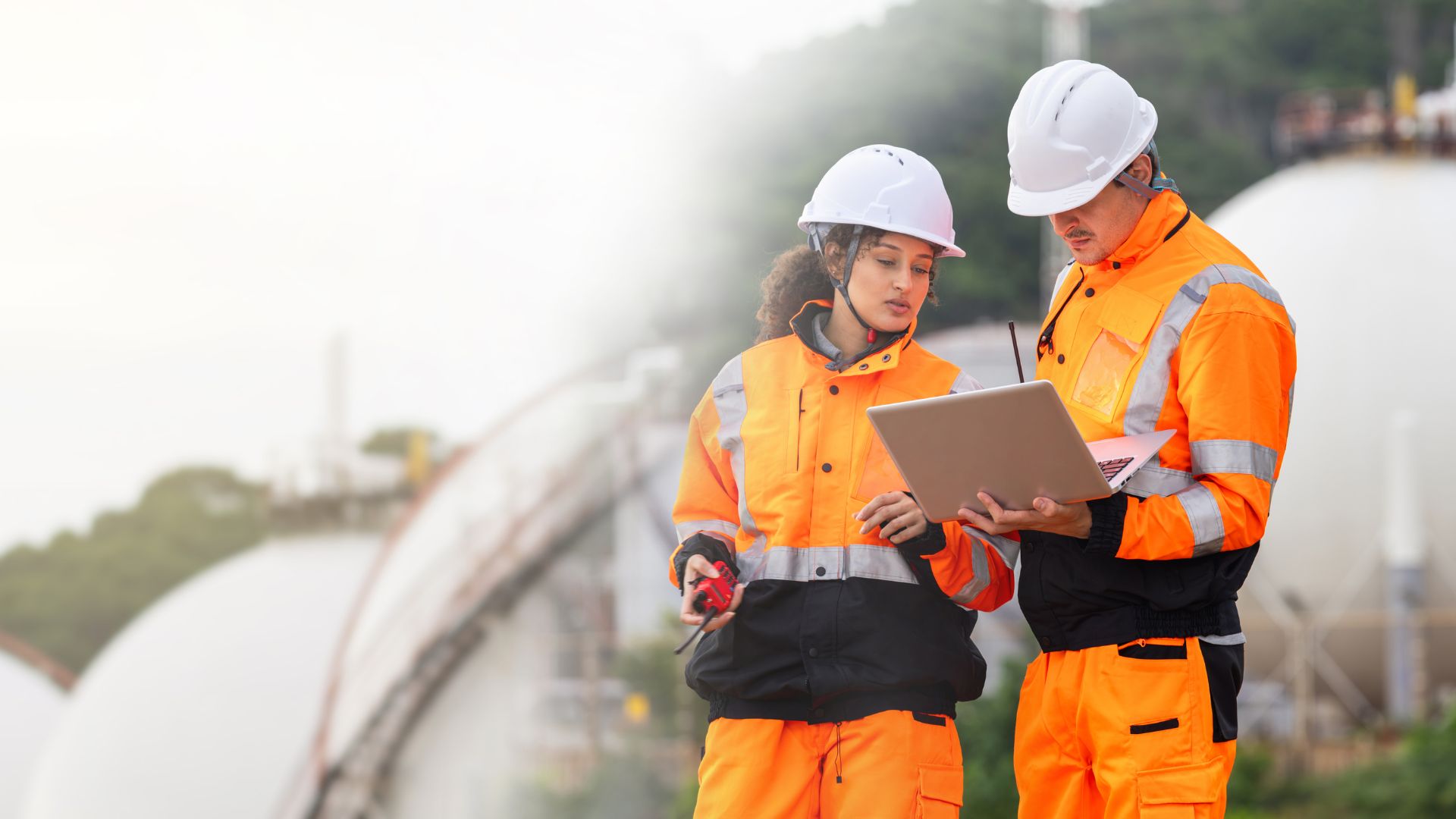 Construction workers on site